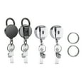 thumbnail image 4 of 2 Pack Retractable Key Holders with Metal Carabiner Clip Sturdy Stainless Steel Pen Lanyard for Professional Use, 4 of 8
