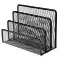 thumbnail image 4 of table organizer Metal Mesh Desktop Organizer File Folder Letters Magazine Holder for Home Office (Black), 4 of 10