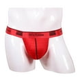 thumbnail image 6 of HUPOM Men'S Underwear Underwear For Men Pack Medium waist Comfort Waist Solid Thong Red 2XL, 6 of 9