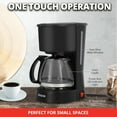 thumbnail image 4 of Aiwa 6-Cup Compact Coffee Maker Machine with 22-oz Carafe Coffee Pot and Reusable Filter, Black, 4 of 9