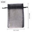 thumbnail image 2 of 100 bolsas de regalo de organza de 9 x 12 cm (3,6 x 4,8 pulgadas), bolsas con cordón para joyas, fiestas, bodas, regalos, bolsas de dulces (negro), 2 of 6
