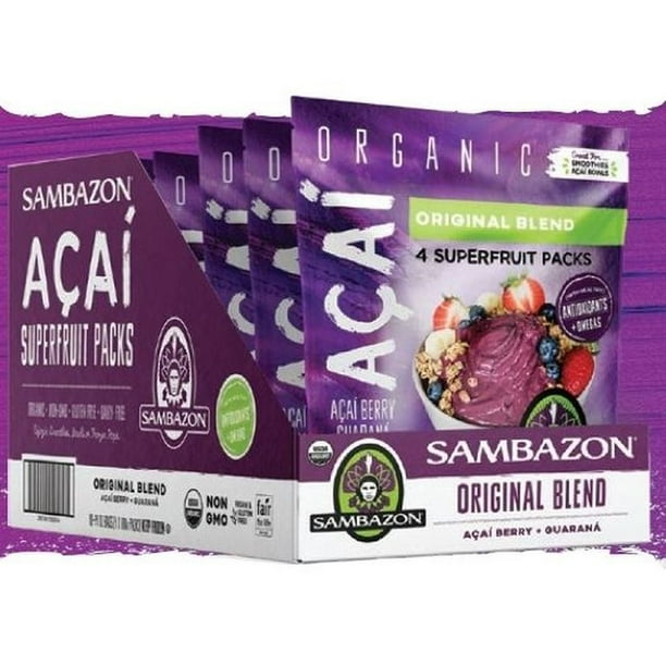 Sambazon Organic Original Blend Acai Superfruit Pack, 400 Gram 10