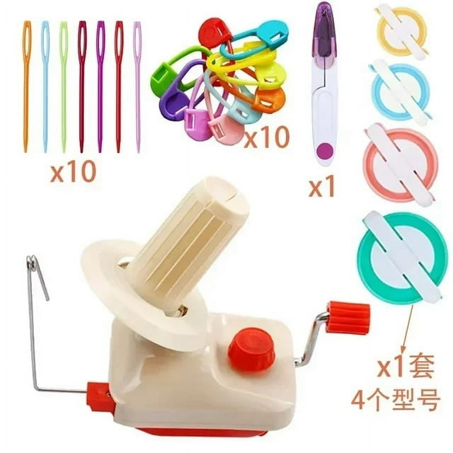 Manual Wool Ball Winder for Winding Yarn Skein Thread and Fiber Hand Operated Swift Wool Yarn Winder for Knitting and Crocheting
