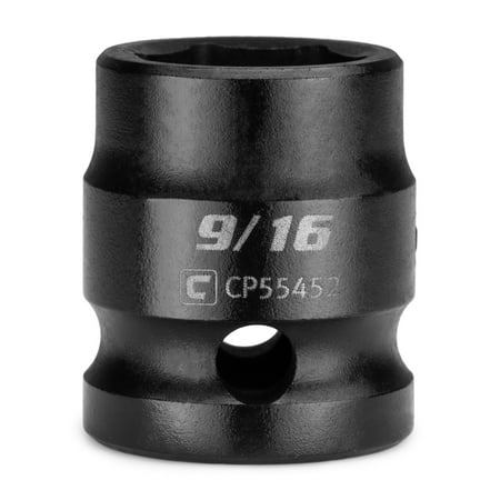 UPC: 0886352554527 | Capri Tools 9/16 in. Stubby Impact Socket  1/2 in. Drive  6-Point  SAE