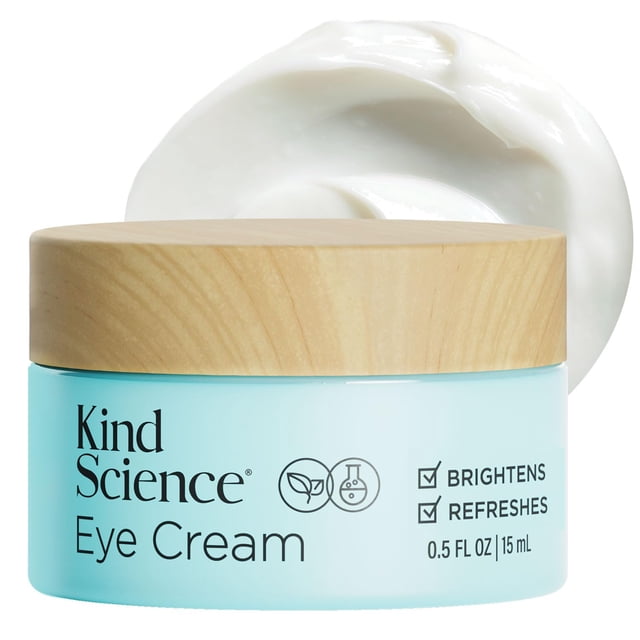 Kind Science by Ellen DeGeneres Crema para ojos - Crema debajo de los ojos para refrescar los ojos - Crema hidratante para los ojos para las arrugas suaviza e hidrata notablemente - Crema para los ojo