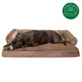 thumbnail image 6 of FurHaven Pet Products | Cooling Gel Memory Foam Orthopedic Plush & Velvet Comfy Couch Sofa-Style Pet Bed for Dogs & Cats, Almondine, Jumbo, 6 of 13