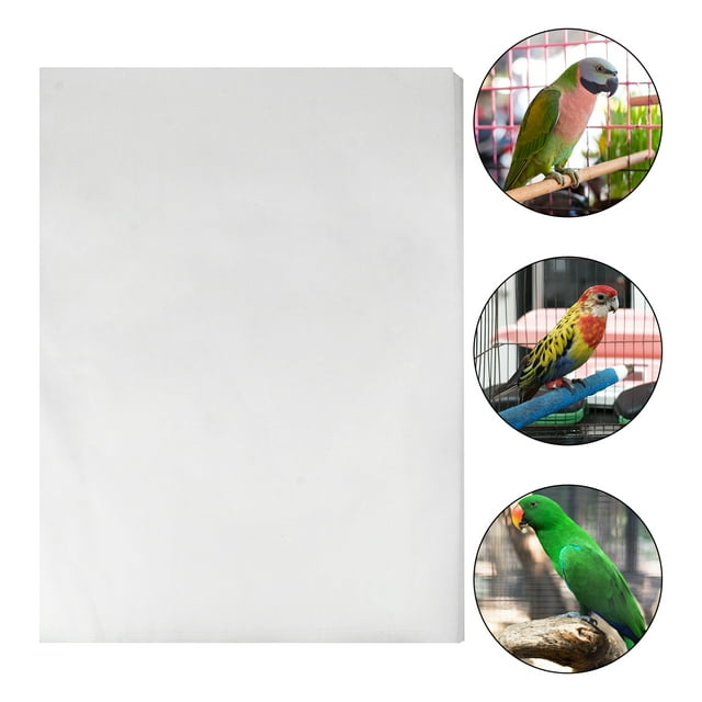 100pcs Bird Cage Liners Papers Disposable Parrot Bird Cage Cushion Pad