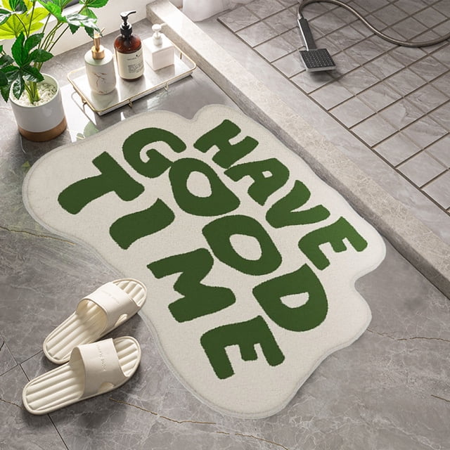 Alfombra de Baño Ganfancp Antideslizante de Microfibra Lavable y absorbente 17.75X23.62In