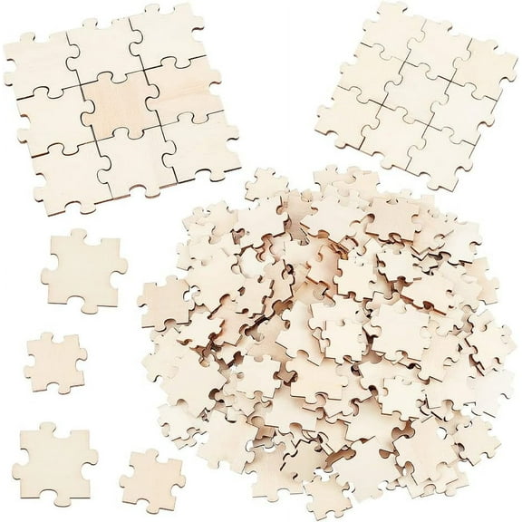 200pcs Unfinished Wood Pieces Blank Irregular Wooden Pieces