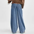 thumbnail image 5 of Women's Jeans High Rise Wide Leg Button Zipper Pockets Length Pants Jeans, 5 of 8