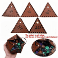 thumbnail image 3 of PU Leather D20 Dice Bag, Polyhedral Dice Pouch Portable Drawstring Bag for , Game, DND Dice Bag, Brown, 3 of 7