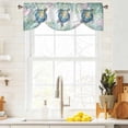 thumbnail image 4 of Summer Sea Turtle Tie Up Valances Curtain, Adjustable Kitchen Nautical Coastal Ocean Watercolor Turtle Coral Valances for Windows Decor, Rod Pocket Short Curtains Set for Bedroom/Bathroom, 42"x18", 4 of 9