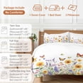 thumbnail image 6 of Country Sunflower 4 Piece Duvet Cover Set Twin Size Daisy Butterfly Lavender Farm Botanical Soft Bedding Set Comforter Cover, 1 Duvet Cover 1 Flat Sheets and 2 Pillowcases, 6 of 9