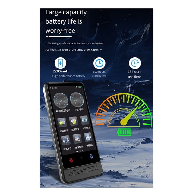 Traductor Portátil con 137 Idiomas, Traducción de Voz y Fotos en Tiempo Real, Compatible con Cantonés Sin Conexión.