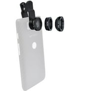 Zuma 3-in-1 Clip-on Fisheye, Macro & .67x Wide-Angle Lens Set for Smartphones & tabllets