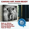 thumbnail image 4 of Highland Cow Canvas Wall Art by DreamController- 14x14 inches Animal Wall Decor | HD Printed & Wooden framed wall art | Modern Wall Decor for Bedroom, Living Room, Kitchen, Office, Kids Room | Made i, 4 of 5