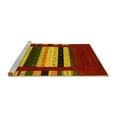 thumbnail image 2 of Ahgly Company Machine Washable Indoor Square Abstract Yellow Contemporary Area Rugs, 8' Square, 2 of 4