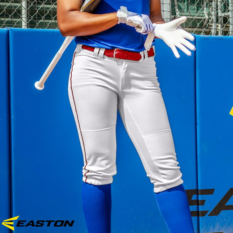 Easton Pro Fastpitch Women's Softball Piped Belt Loops Pants (White/Re –  Guardian Baseball