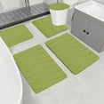 thumbnail image 4 of Boovnll Bathroom Rugs 5 Pcs Set Absorbent Soft Memory Foam Bath Mat Non-Slip Backing Quickly Dry Machine Washable for Bathroom Kitchen Swimming Pool Bath Mats for Bathroom, 4 of 6