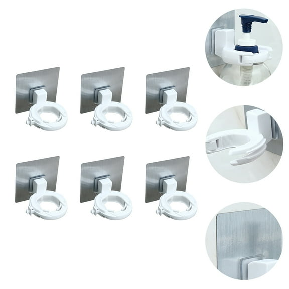 GARVALON 6Pcs Bottle Hanging Ring Adjustable Shampoo Hangers Environmental-friendly Material for Toilets