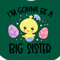 thumbnail image 4 of Inktastic Easter I'm Gonna Be a Big Sister with Purple and Pink Eggs Girls Baby Bib, 4 of 4