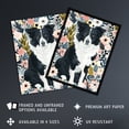 thumbnail image 2 of Artery8 Border Collie Dog Lover Pink Floral Portrait Living Room Extra Large XL Wall Art Poster Print, 2 of 3