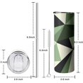 thumbnail image 5 of 20oz Green and Beige Modern Art Geometric Skinny Tumblers Stainless Steel Tumbler with Lid and Straw,Vacuum Insulated Double Wall Travel Tumbler Cups with Cleaning Brush for Coffee,Tea, 5 of 6