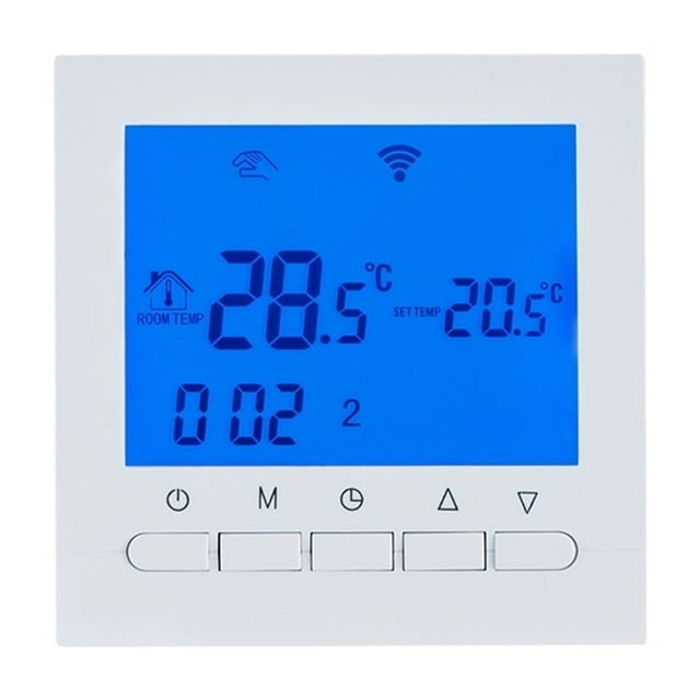 Thermostat Manuel à Rétroéclairage Bleu et Wi-Fi pour Programme de Chaudière à Gaz, Économiseur d'Énergie, Régulateur de Température de Chauffage, Installation Facile