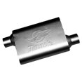 thumbnail image 1 of Thrush Muffler Deep Race Tone (Most Applications) Inlet 2.5 Pipe Connection Offset Outlet 2.5 Offset, 1 of 6
