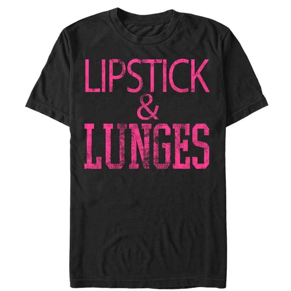 Women's CHIN UP Lipstick  Boyfriend Graphic Tee Black Large