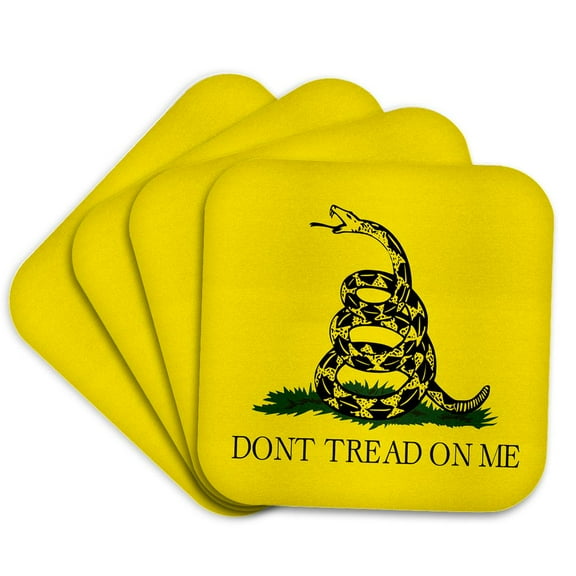 3drose, Dont Tread on Me, Set of 4 Coasters - Soft