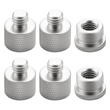 

6 Pcs Mic Thread Adapter Set 5/8 Female to 3/8 Male and 3/8 Female to 5/8 Male Screw Adapter Thread for Microphone Stand
