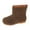 Brown, variant on Tisuna Girls Boys Snow Boots Child Solid Color Pull On Anti Slip Shoes Warm Comfortable Winter Kids Outdoor Footwear Black Size 2-2.5 Years