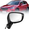 thumbnail image 1 of Reemplazo del espejo lateral derecho de Unique Bargains para MAZDA CX-5 2015-2016 No.KR2369121A Espejo negro de ajuste de espejo eléctrico de 6 pines con plegado manual y indicador de señal de giro, 1 of 1