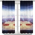 thumbnail image 2 of Soccer Goal Post Curtains for Boy Home Decor, Football Sports Stadium Blackout Rod Pocket Thermal Insulated Drapes Darkening Window Curtain for Bedroom Living Room 52x63 Inch, 2 of 4