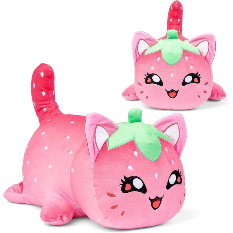 Aphmau Jumbo 18 Inch Strawberry Cat Plush - Large Soft Stuffed