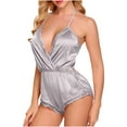thumbnail image 1 of LSLJS Dames Mignonne Fille Uni Mignonne Érotique Col en V Dentelle Combinaison Ensembles de Lingerie, Ensembles de Lingerie, 1 of 4