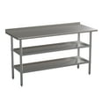 thumbnail image 2 of Emma + Oliver NSF Certified Stainless Steel 18 Gauge Work Table with 1.5" Backsplash and Undershelves - 60"W x 24"D x 36"H, 2 of 9