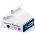 thumbnail image 1 of Ganchos de Plastico Premium SereneLife, Antideslizantes, Ahorradores de Espacio, Duraderos y Resistentes, para Camisas, Suéteres, Sudaderas, Abrigos, Pantalones y Vestidos, Blanco, Pack 10, 1 of 7