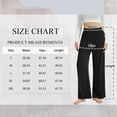thumbnail image 2 of TEMOFON Wide Leg Ribbed Pants for Women Casual Lounge Pants Soft Knit High Waisted Fall Black Trousers Elastic Waist XXL, 2 of 7