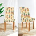 thumbnail image 3 of Yayeee 2 Pack Dining Chair Covers Stretch Parson Chairs Slipcovers Seat Protector, Sunshine Pineapples, 3 of 6