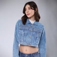 thumbnail image 3 of Chamarra Crop Mujer Mezclilla Stretch Savi Jeans, 3 of 4