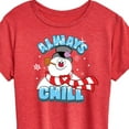 thumbnail image 3 of Frosty The Snowman - Christmas - Always Chill - Women's Short Sleeve Graphic T-Shirt, 3 of 5