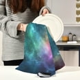thumbnail image 6 of Qxltty Deep Outer Space Kitchen Towels 28 x 18 Inch Soft Cotton Linen Feel Dish Towels with Hanging Loop for Drying, Cleaning & Decor, 6 of 7