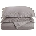 thumbnail image 1 of 300-Thread Count 100% Egyptian Cotton Lightweight Solid Duvet Cover Set Grey / Full/Queen, 1 of 5