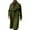 Army Green, variant on Men's Fashionable Loose-fitting Cardigan Trench Coat for Autumn and Winter Black M
