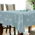 thumbnail image 3 of 60"x120" Christmas Snowflake Tablecloth, Waterproof Washable Polyester Square Table Cover, Durable Tablecloth for Kitchen Dining Table Party Decor, 3 of 7