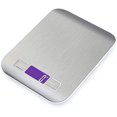 thumbnail image 1 of Báscula de cocina digital con pantalla LCD de acero inoxidable, báscula de alimentos multifuncional de 5 kg/11 libras, peso de cocina, plateado Vhermosa 5*5*5cm, 1 of 2