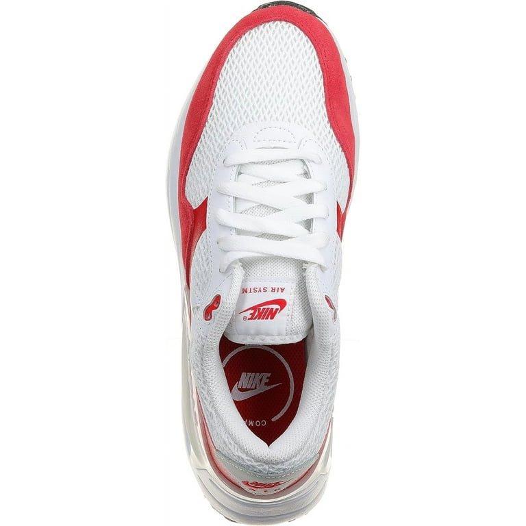 Nike Air Max 23cm ホワイト/レッド Nike Mens Air Max Systm Running Shoe, WHITE/WHITE-UNIVERSITY