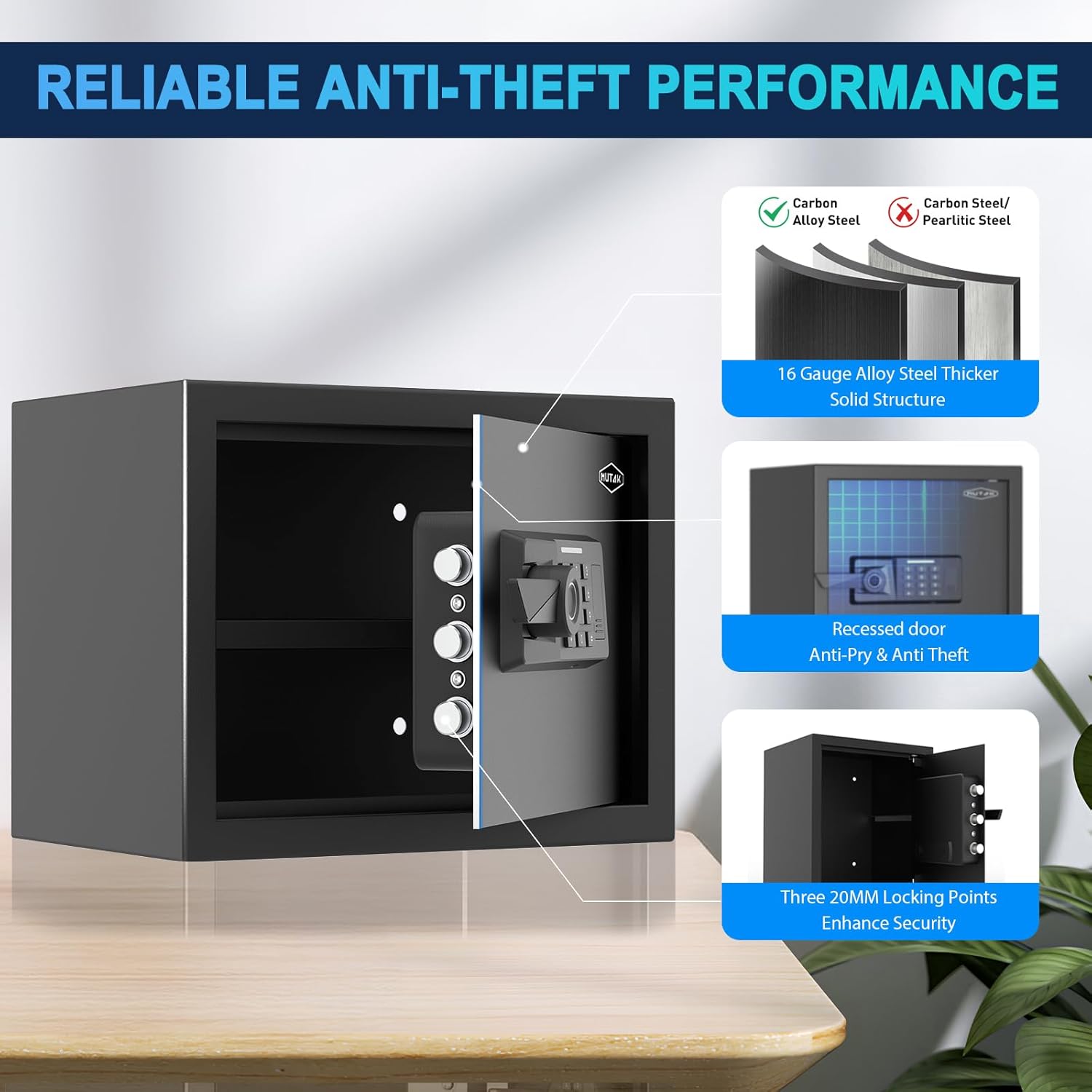 Mutak 1.0 Cu.Ft. Electronic Biometric Safe photo 7